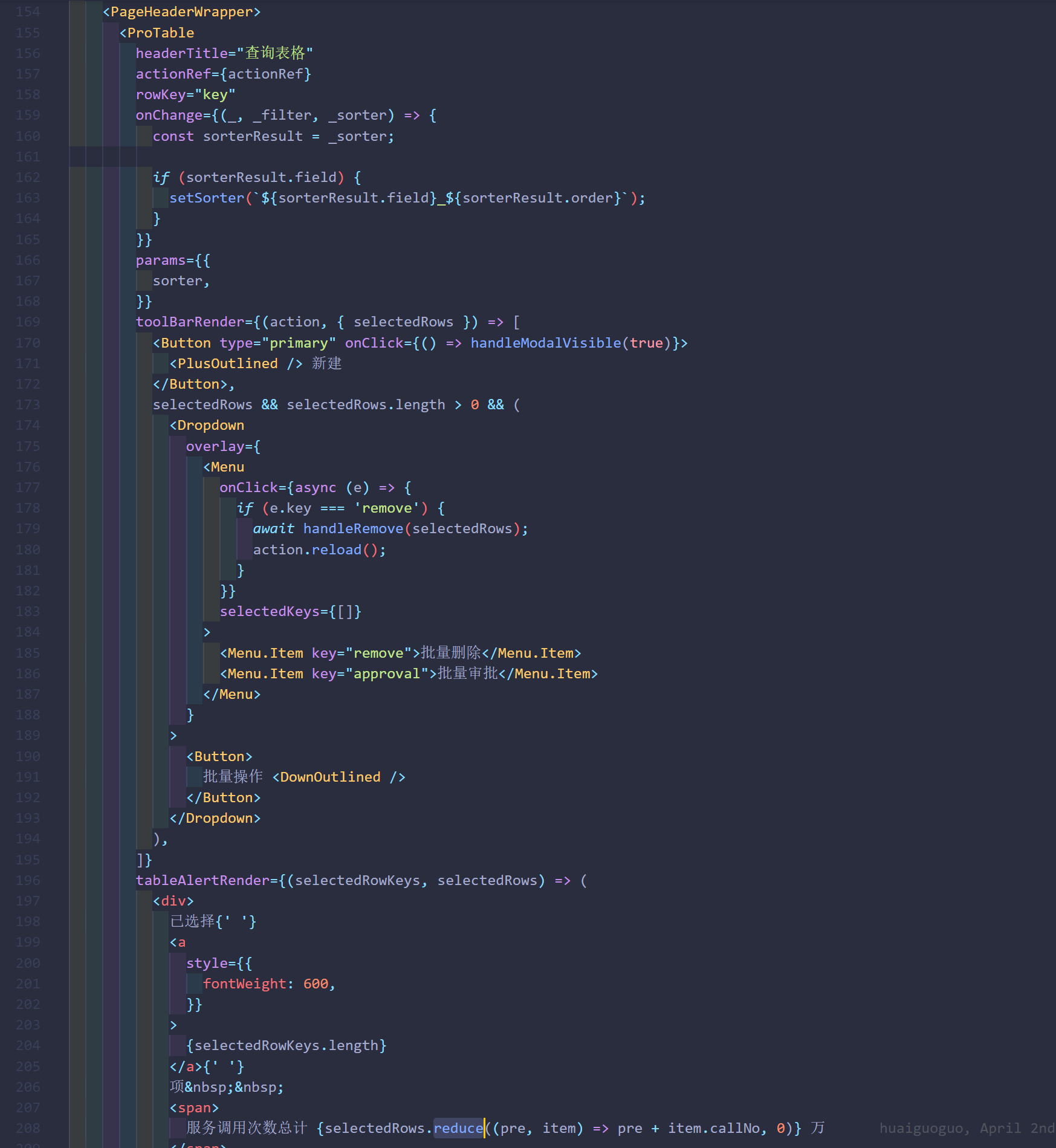 🐛[BUG] ProTable报 Cannot read property 'reduce' of undefined 完全按官方操作(npm