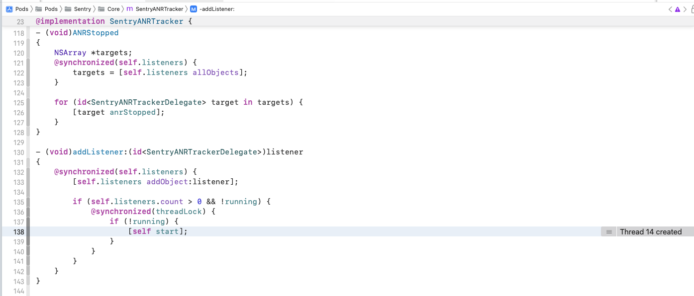 detectANRs thread safe issue · Issue #2508 · getsentry/sentry-cocoa ...