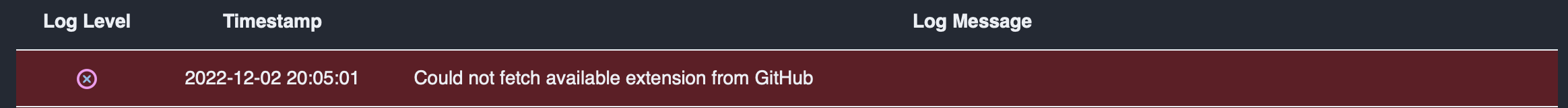 [BUG] Could not fetch available extension from GitHub · Issue #4914 ...