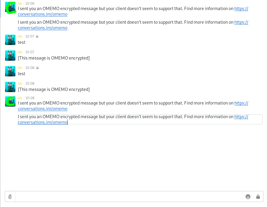 Can´t see messages I seend myself via omemo · Issue #621 · dino/dino ...