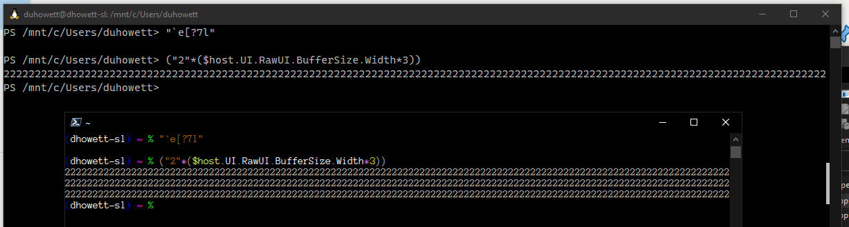 ANSI control code for line wrapping not supported? · Issue #8404 ...