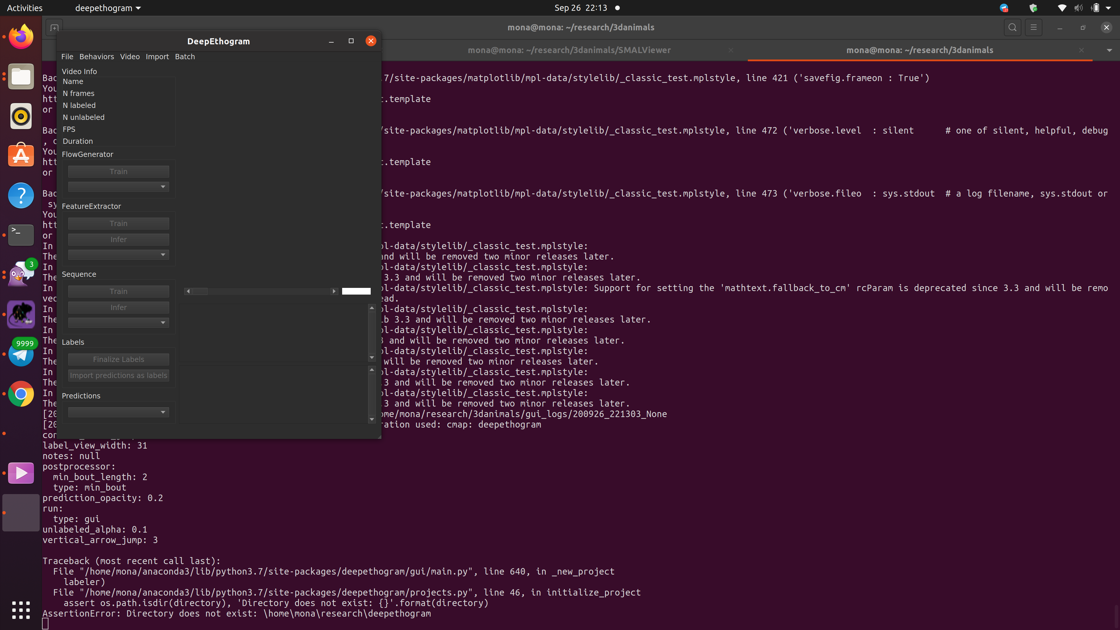 Problem with creating a new project in linux -- file  