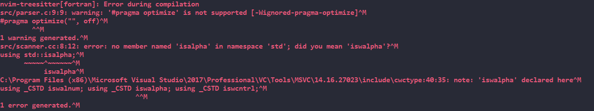 Error message when trying to install fortran · Issue #1665 · nvim ...