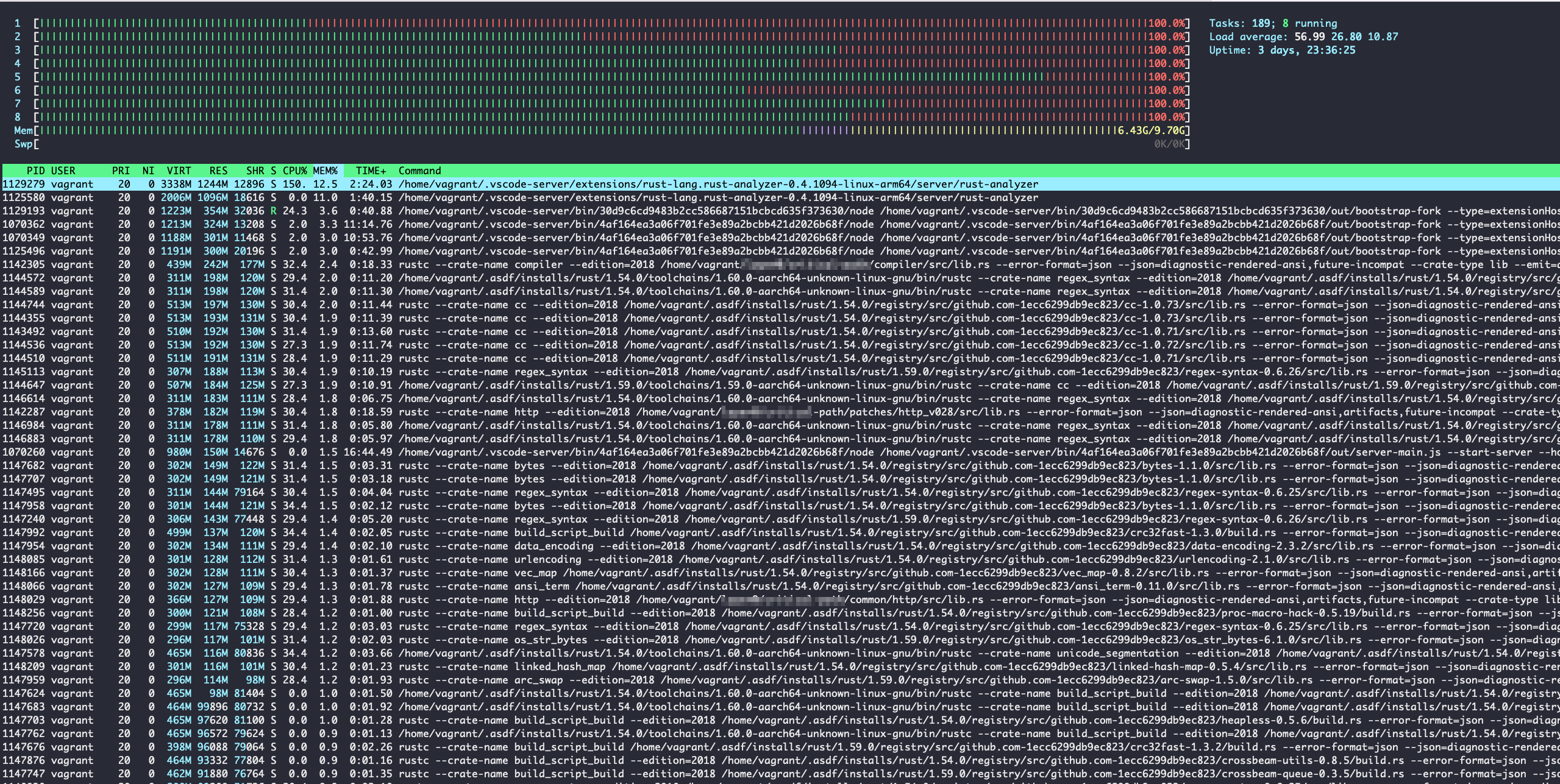 Opening VSCode with RA in a Rust mono repo causes entire system to hang ...