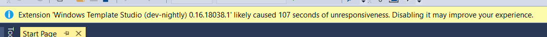 Visual Studio freezes while checking for new templates on wizard launch ...