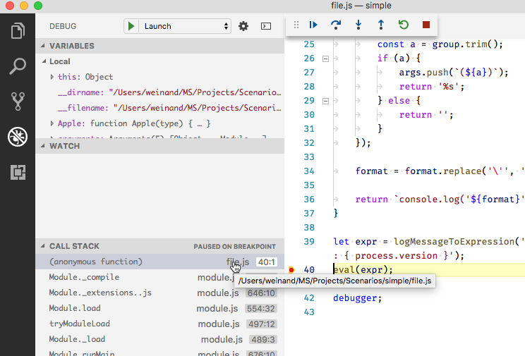 Consider to show "smart" path names for stackframe sources · Issue ...