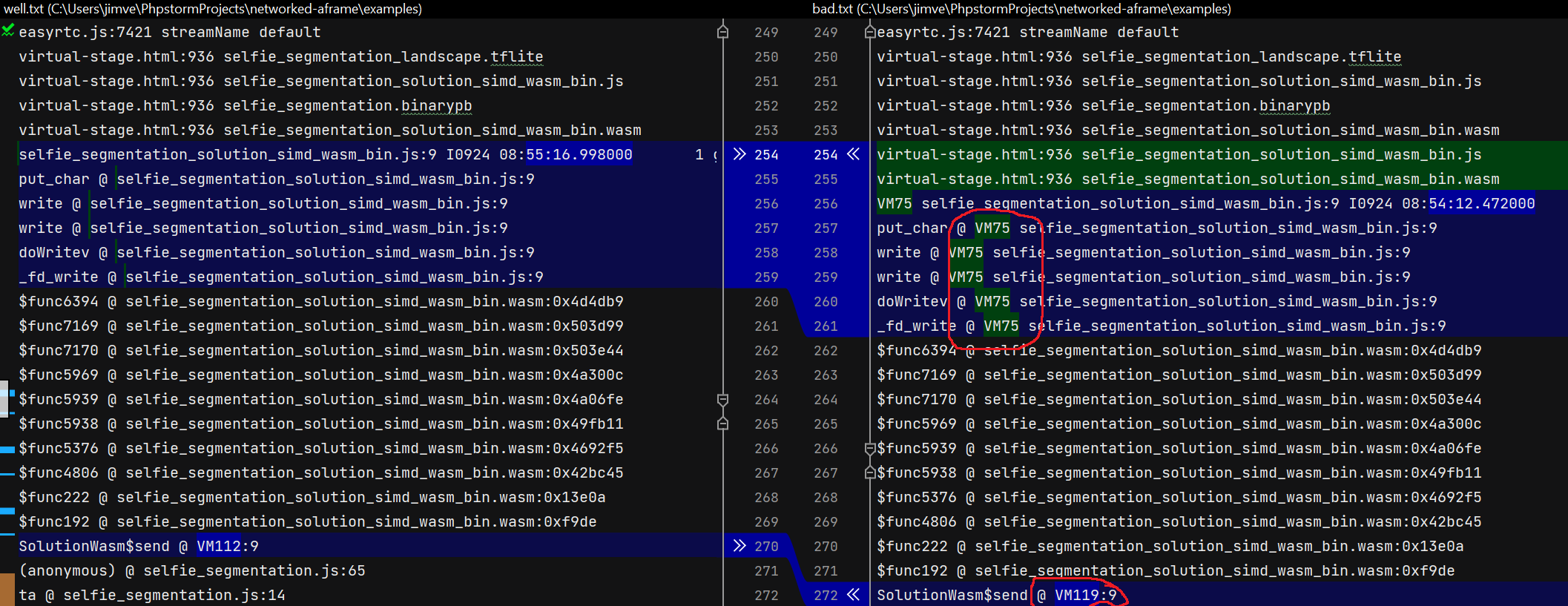 Sending to wrong VM (Javascript SelfieSegmentation) · Issue 2590