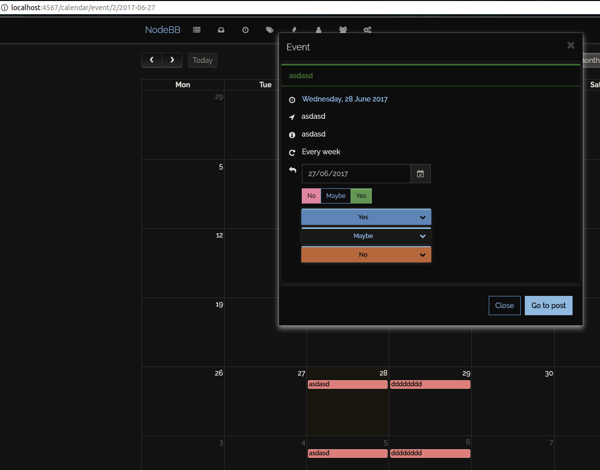 Events have -1 day · Issue #89 · pitaj/nodebb-plugin-calendar · GitHub