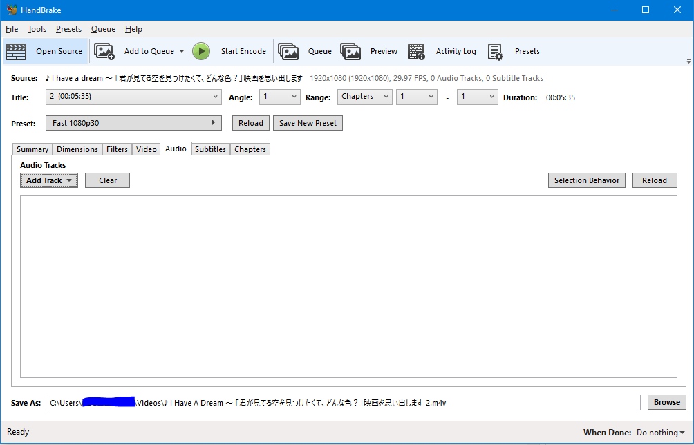 Can not add audio track · Issue 3438 · HandBrake/HandBrake · GitHub