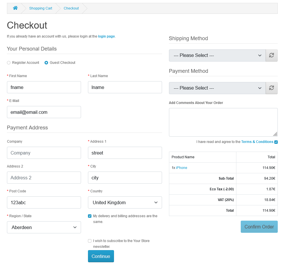 [4.0.0.0] Checkout - Registered >> sometimes Shipping / Payment Options ...