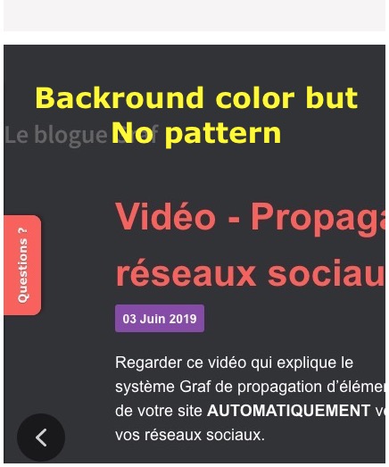 Background color and Overlay pattern not working correctly - Framework ...