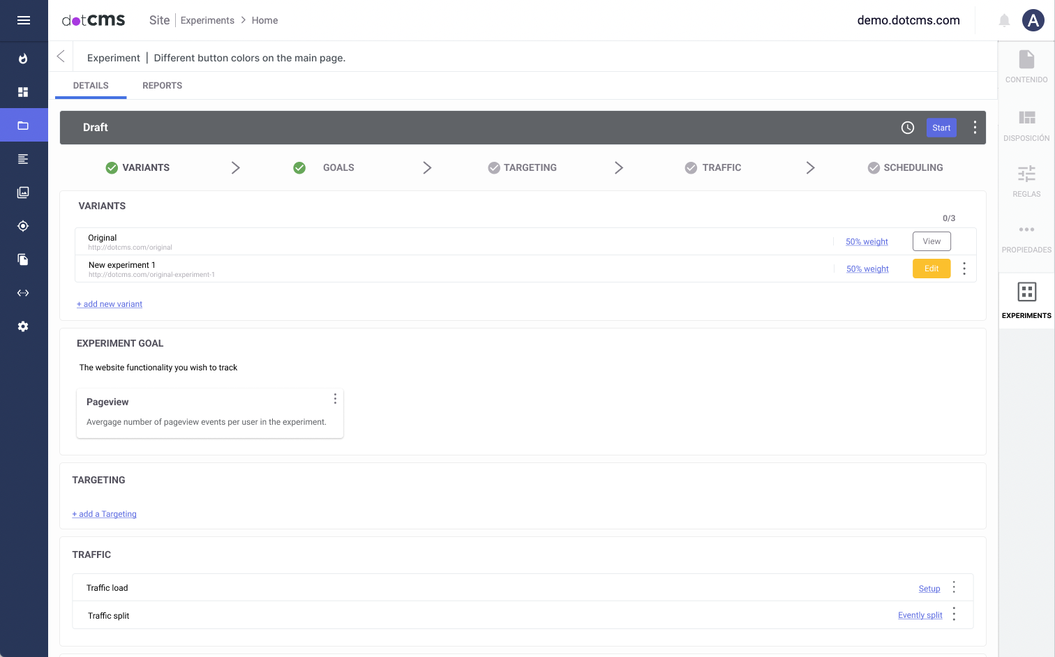 Create Experiments - Set Goals 2