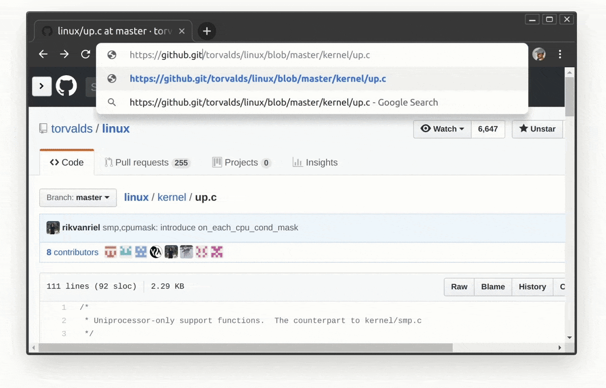 github view commit history