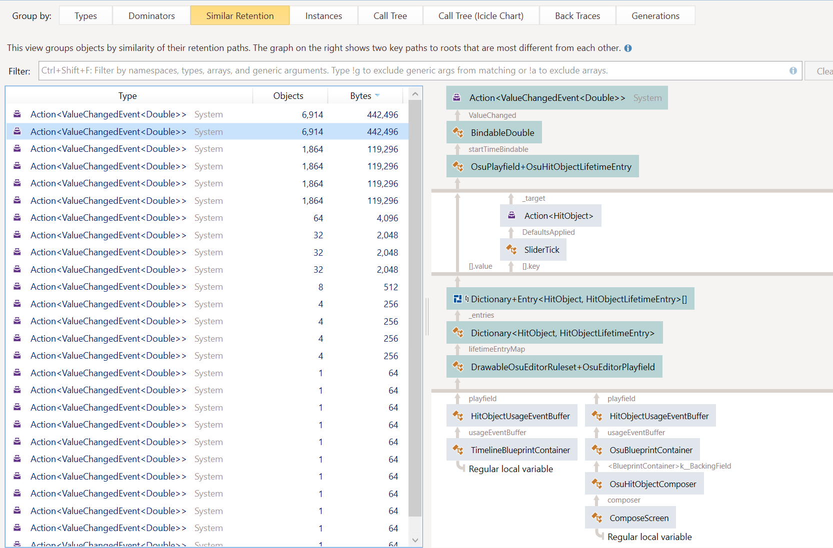 Nested hit objects are leaked when parent hit object is edited or ...