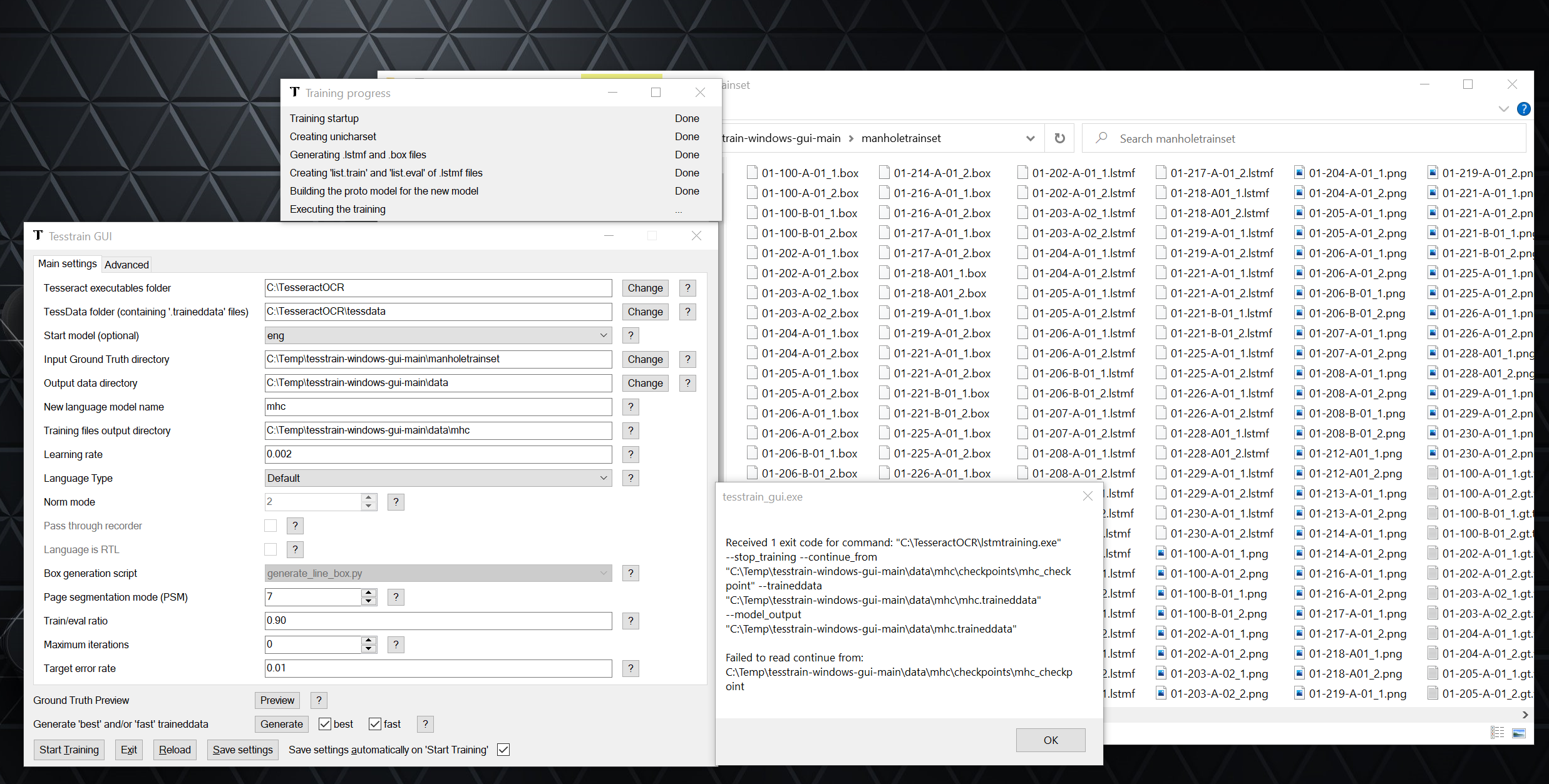 Training Error · Issue #2 · buliasz/tesstrain-windows-gui · GitHub