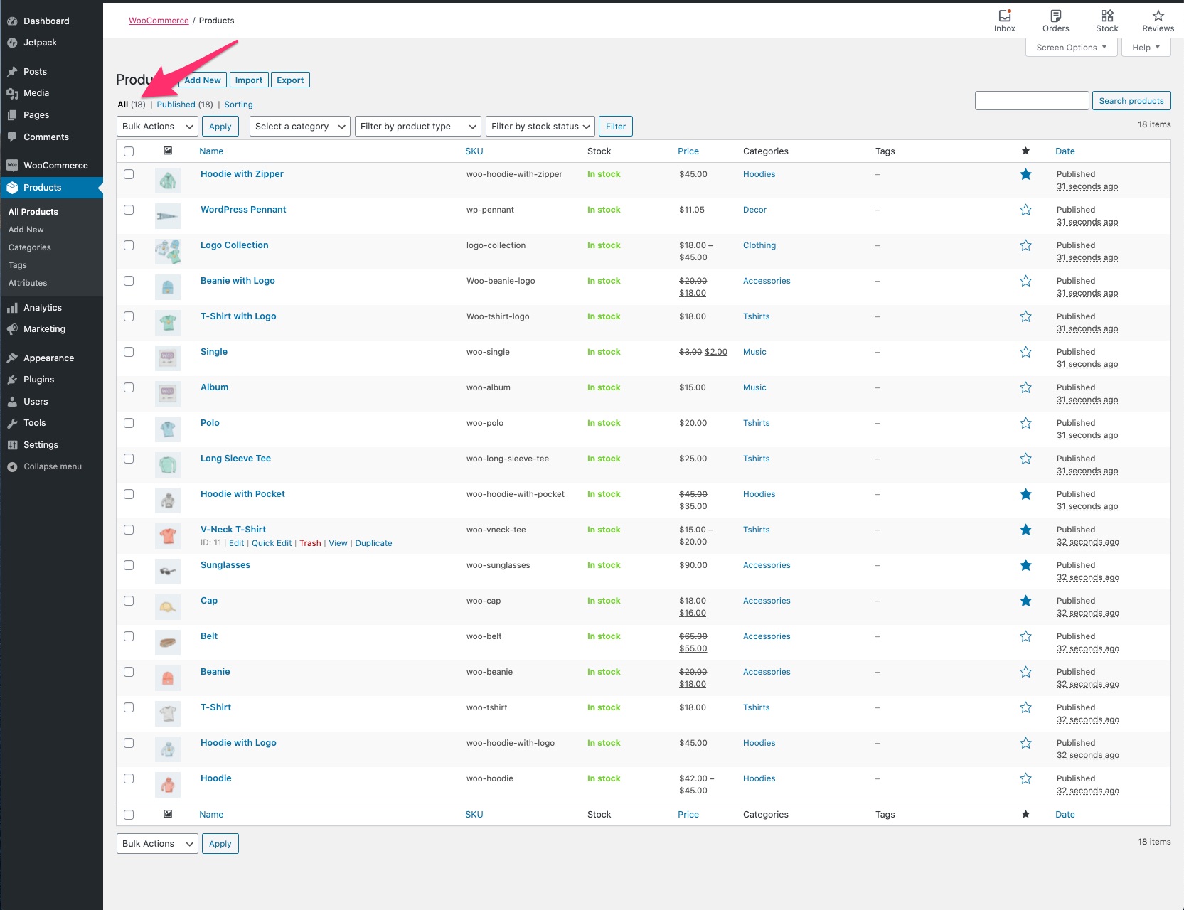 Variations are counted as products in import message of number of ...