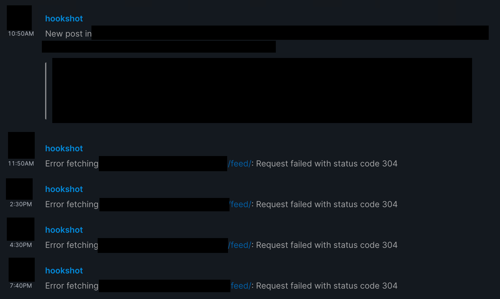 Don't send error message on HTTP 304 Not Modified response · Issue 570