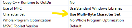 MSVC - force unicode over multi-byte characterset · Issue #8 · Jebbs ...