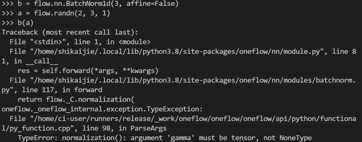 BN的affine为false报错 · Issue #7574 · Oneflow-Inc/oneflow · GitHub