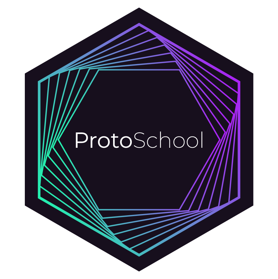 ProtoSchool hex stickers