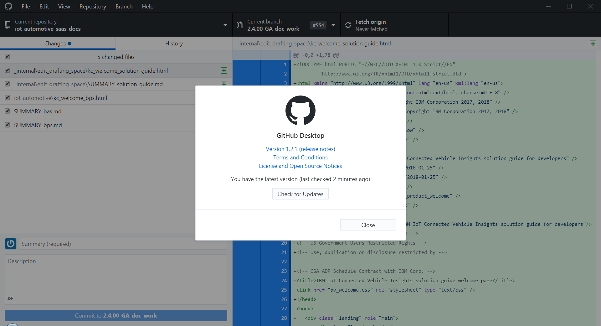 github desktop fetch origin