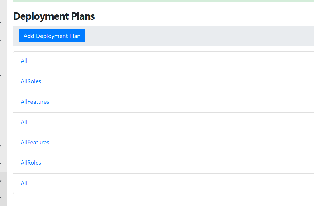 Import the package with deployment plan exported duplicates them ...
