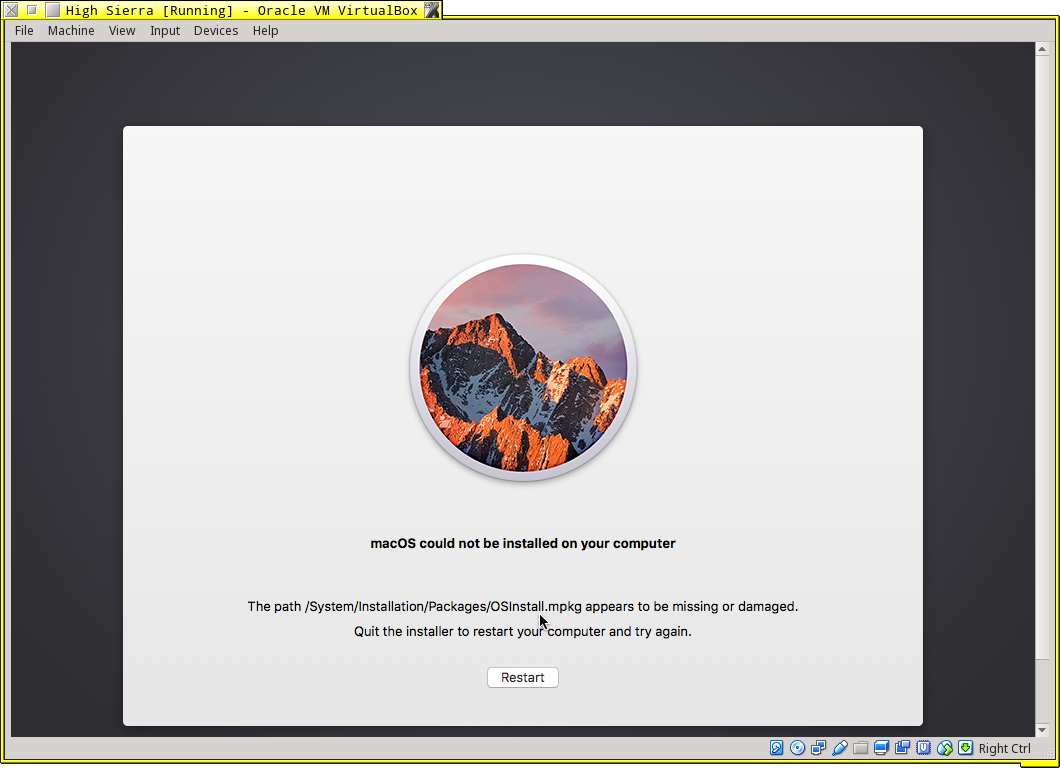 install mac os high sierra iso virtualbox