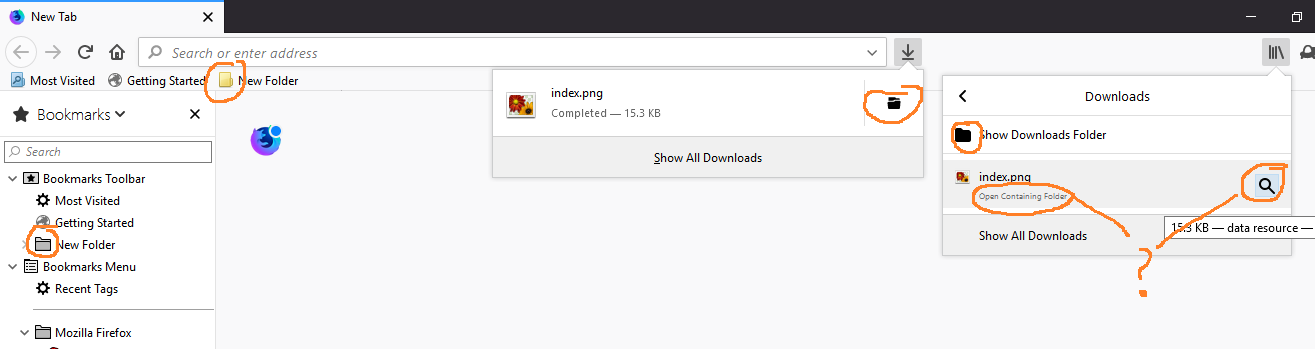 Black folders in bookmarks sidebar · Issue #535 · BrowserWorks/Waterfox ...