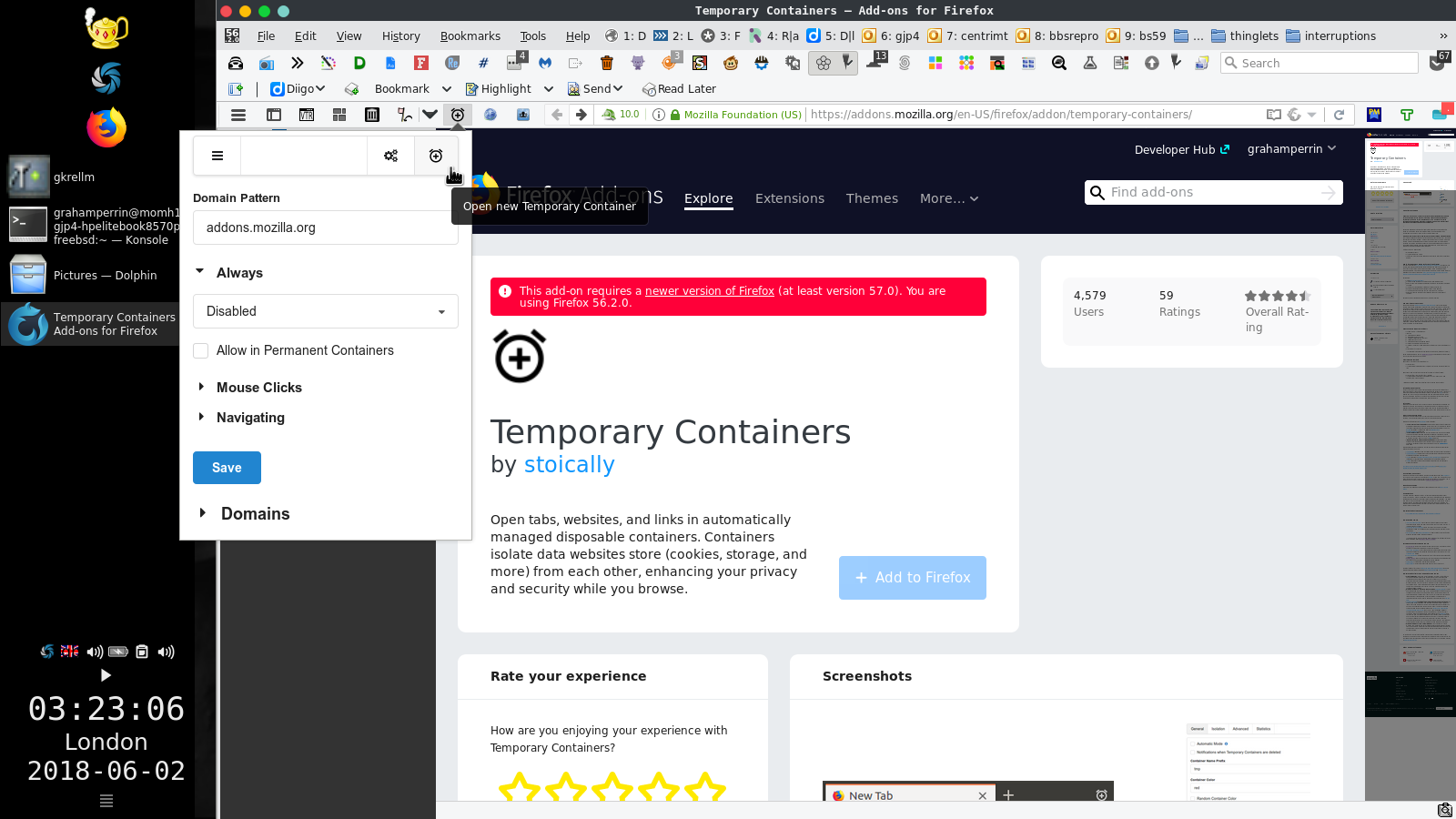 Disposable (throw-away) Containers · Issue #929 · mozilla/multi-account- containers · GitHub