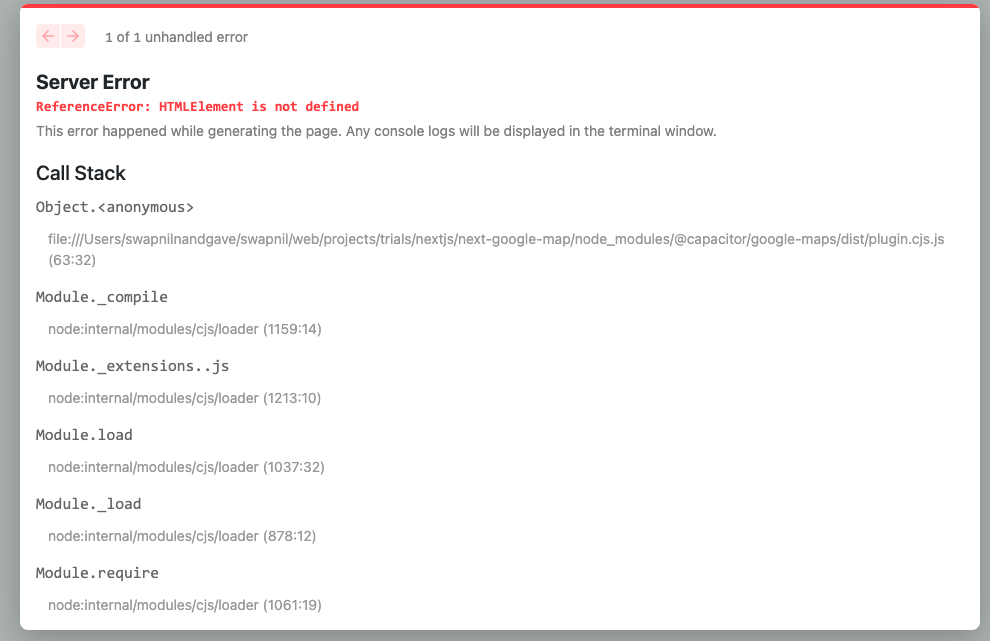 Google Map is not working in React18/Nextjs After installation · Issue