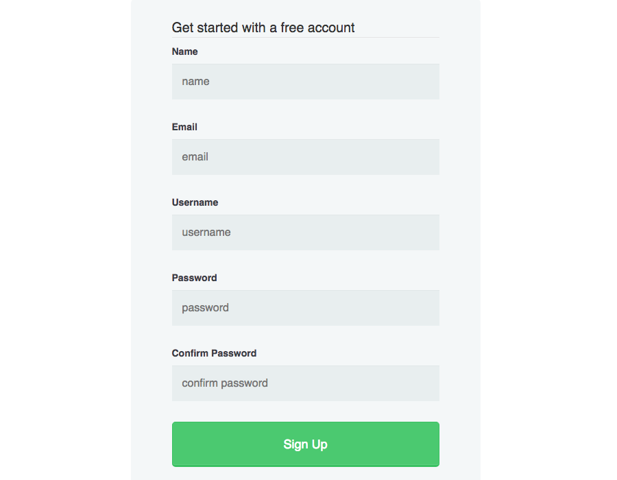 GitHub - BrianQMclaren/sign-up-form: Node and express sign up form and ...