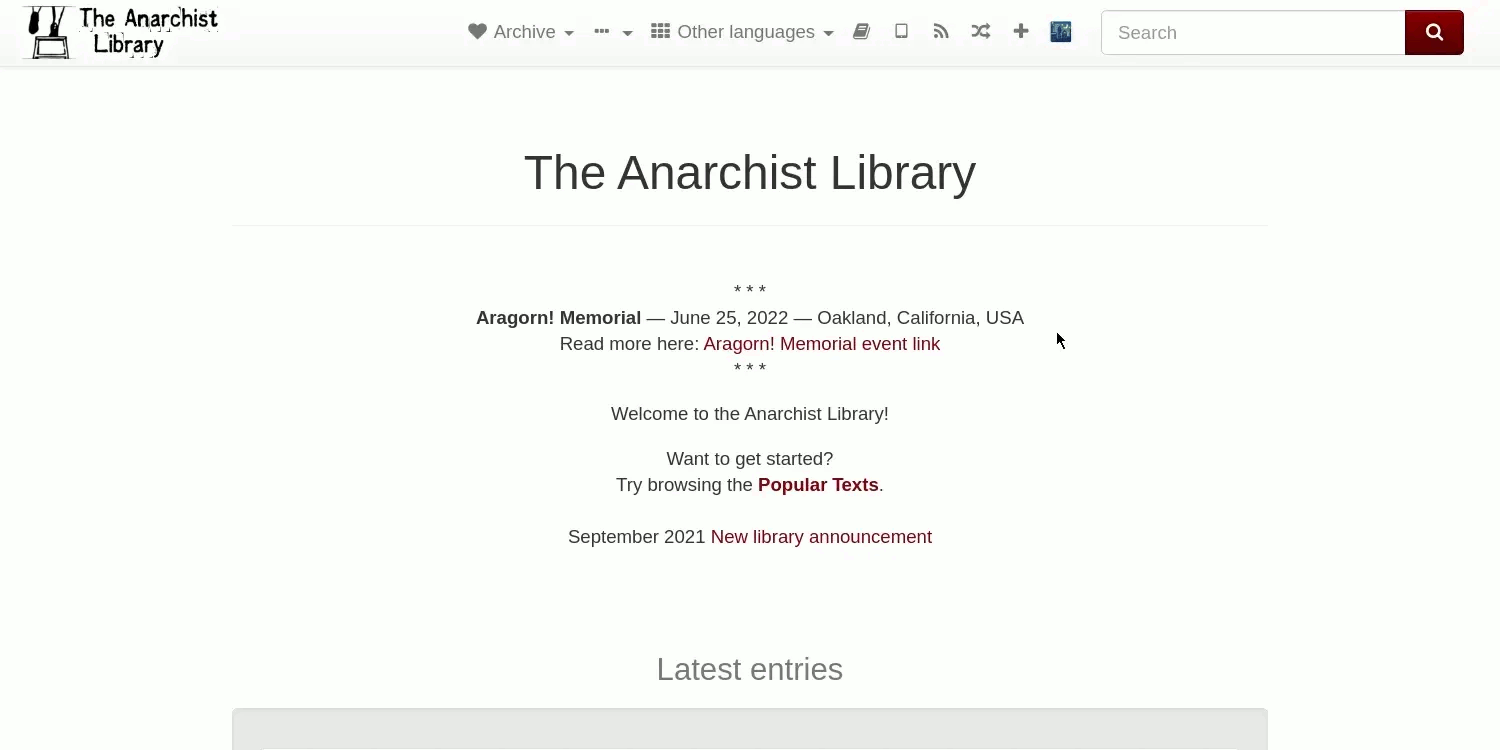 The Anarchist Library Bookshelf (click image for a 10 seconds video)
