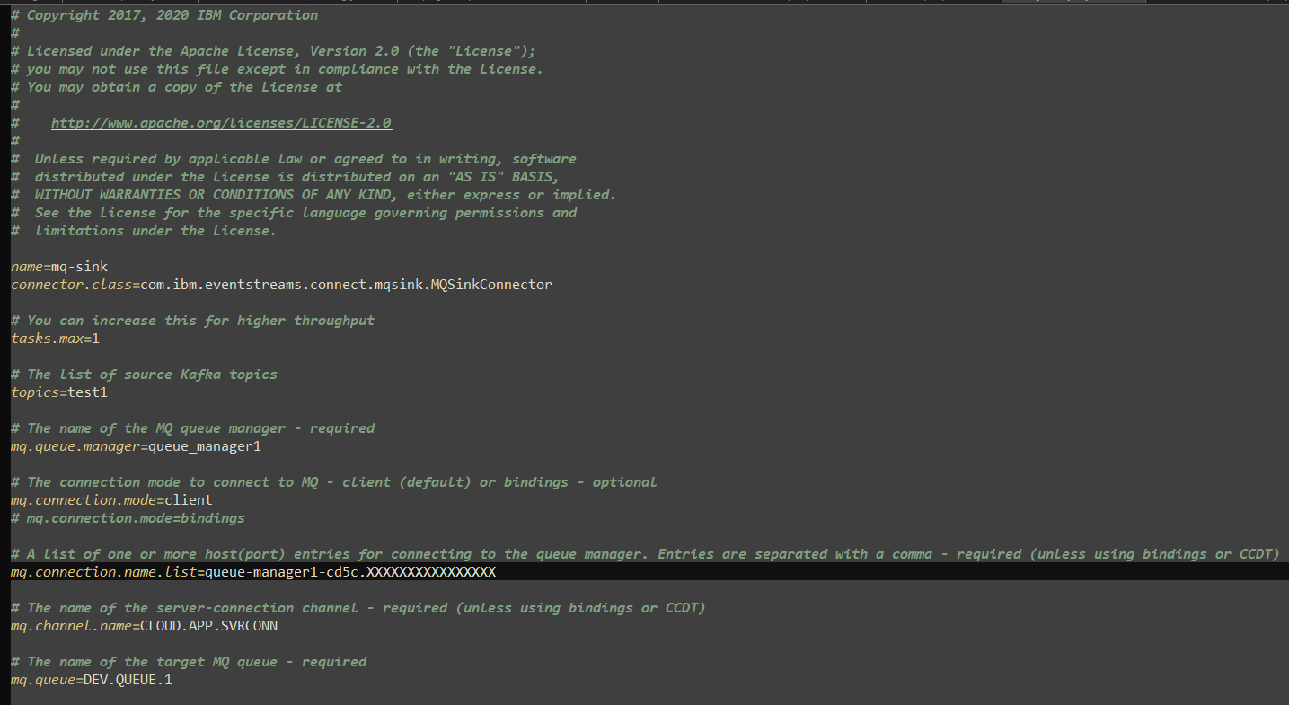 Error Must configure one of topics or topics.regex · Issue 49 · ibmmessaging/kafkaconnectmq