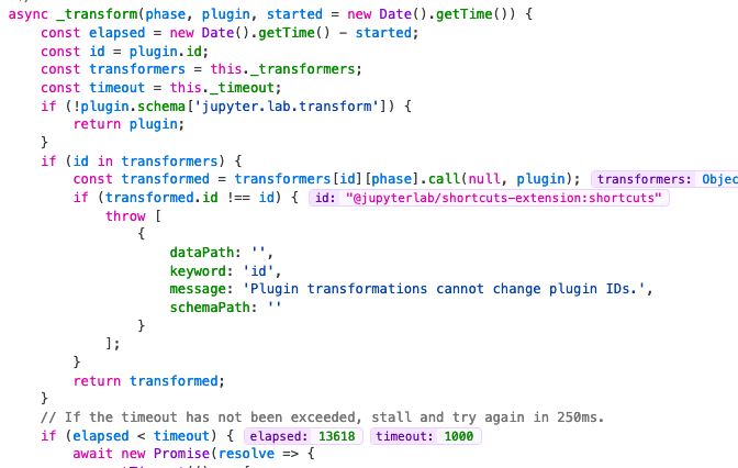 Plugin transform time out · Issue #9587 · jupyterlab/jupyterlab · GitHub