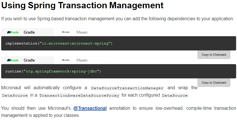 Documentation on spring jdbc is out of date · Issue #555 · micronaut ...