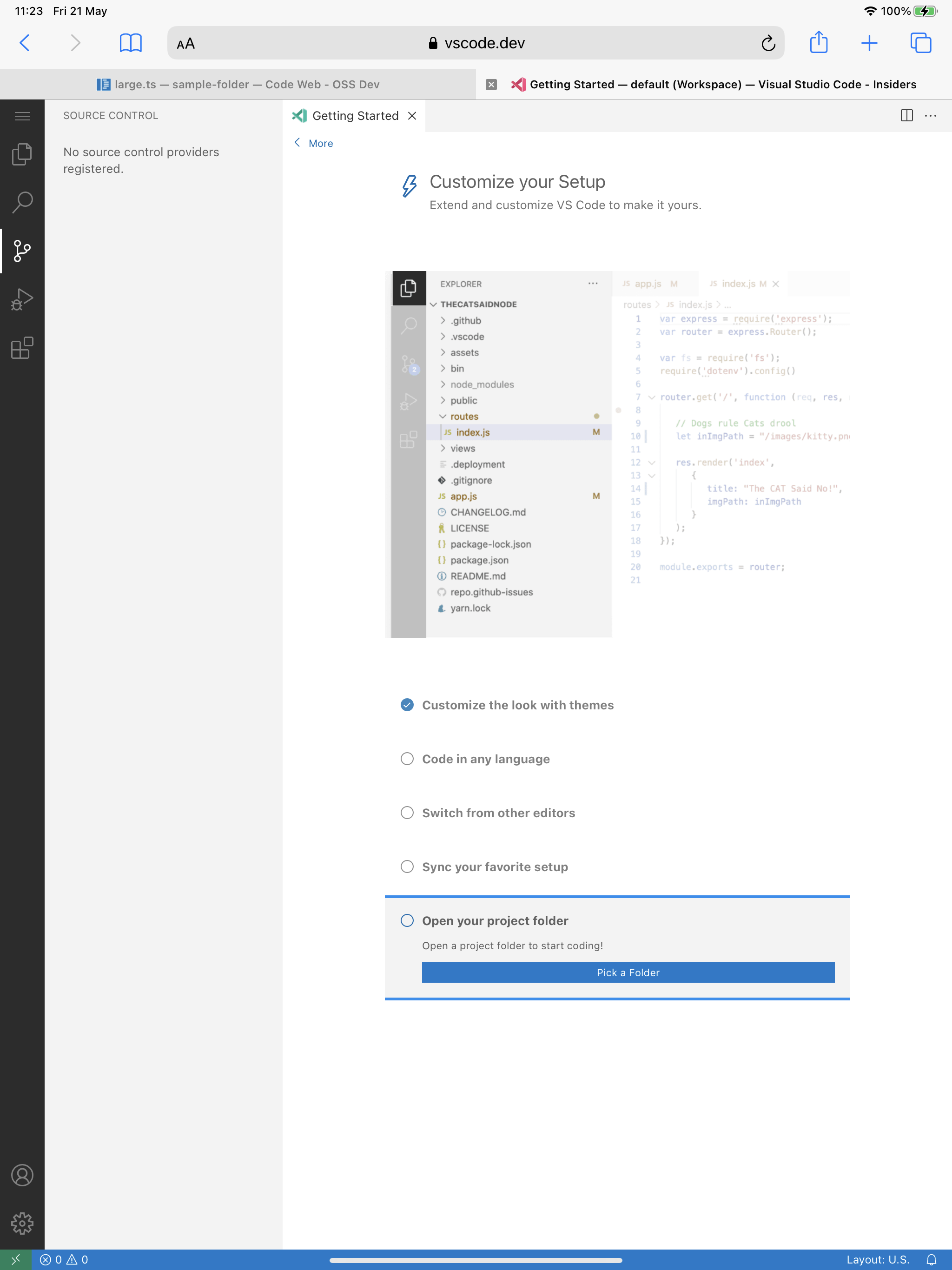 Getting started: layout a bit broken on the iPad · Issue #124345 ...