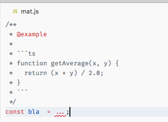 Highlight fenced code blocks in jsdoc comments · Issue #63942 ...
