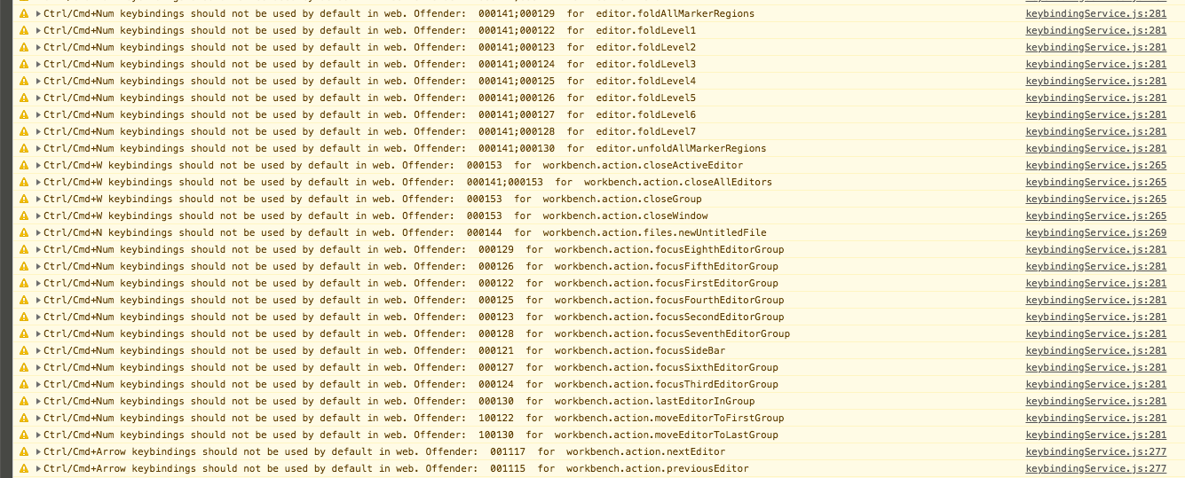 Spam in developer tools console · Issue #75684 · microsoft/vscode · GitHub
