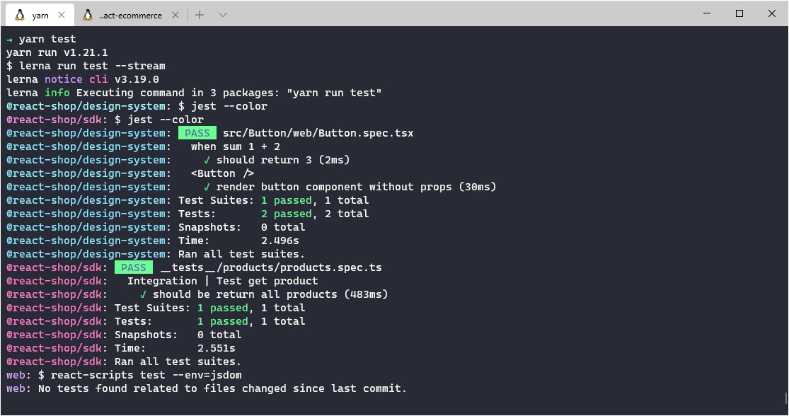 Jest With lerna