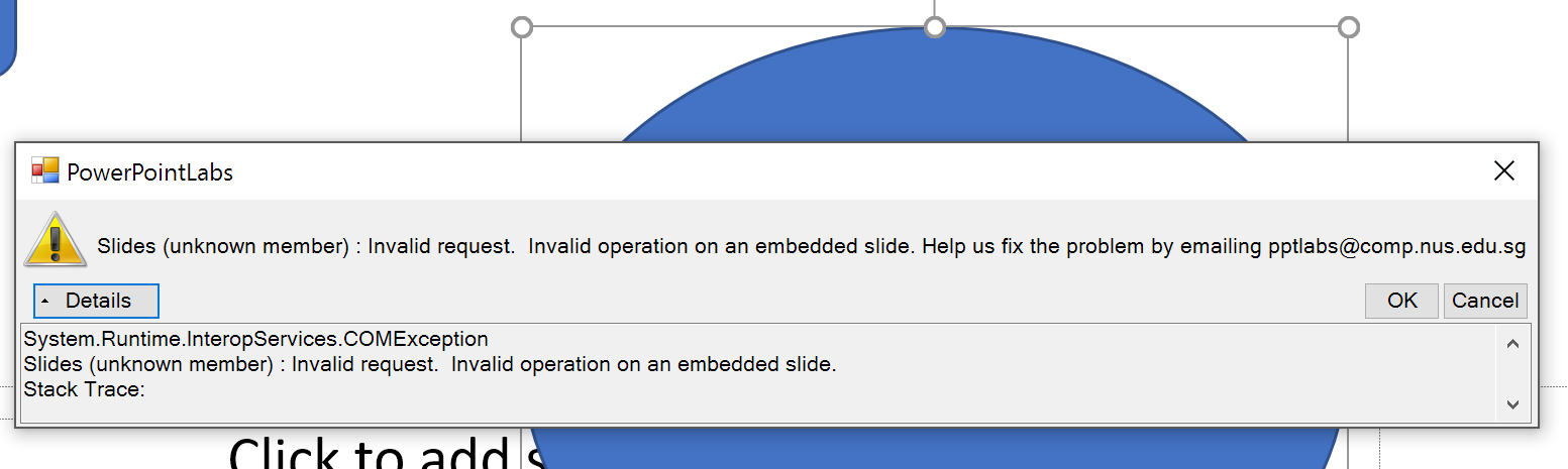 Embedded slide causes bugs · Issue #1507 · PowerPointLabs ...