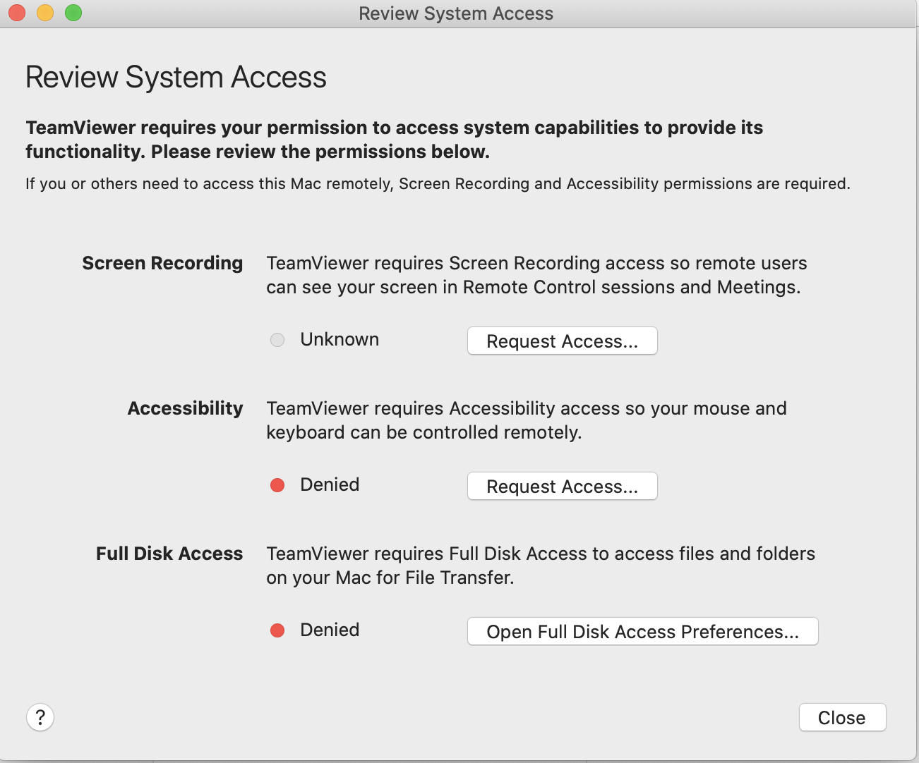 teamviewer for mac freezes on update installation