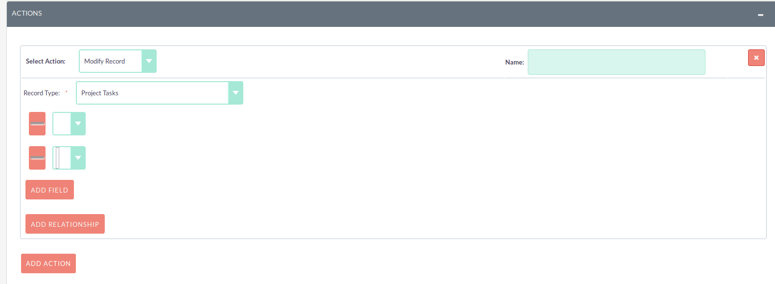 In 7.8.7. LTS Workflow actions are not working for modify record ...
