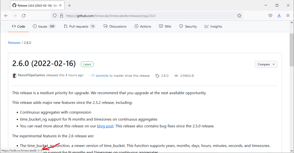 [Content Bug] The link of "blog post" in release notes of 2.6.0 is not ...