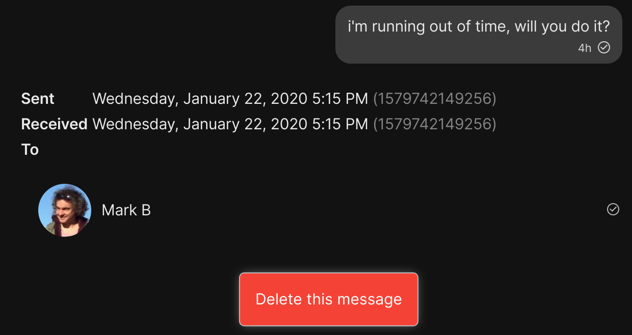 Signal desktop says messages were delivered but receiving client never