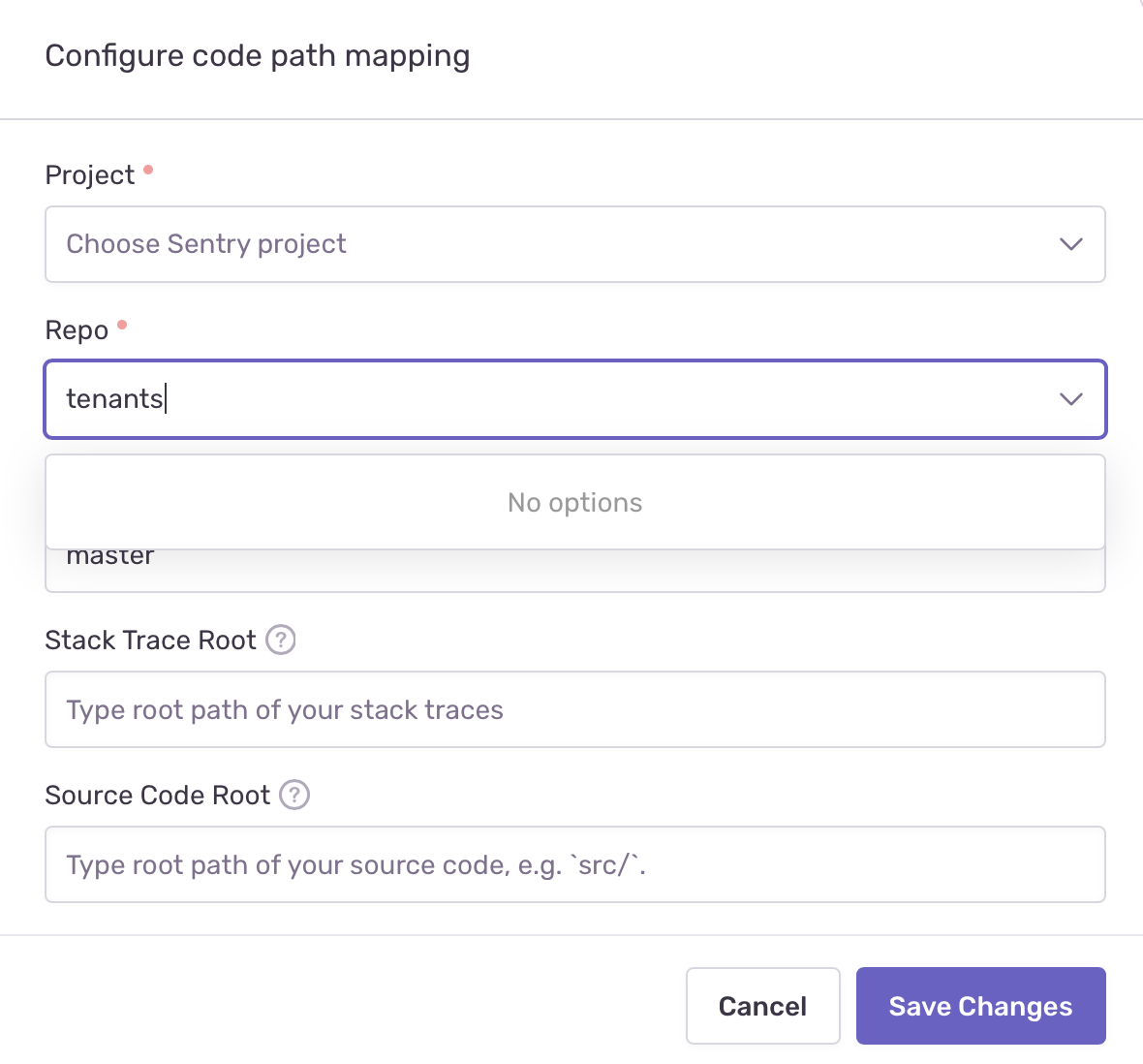 Can't add code mapping to some repositories · Issue #35906 · getsentry ...