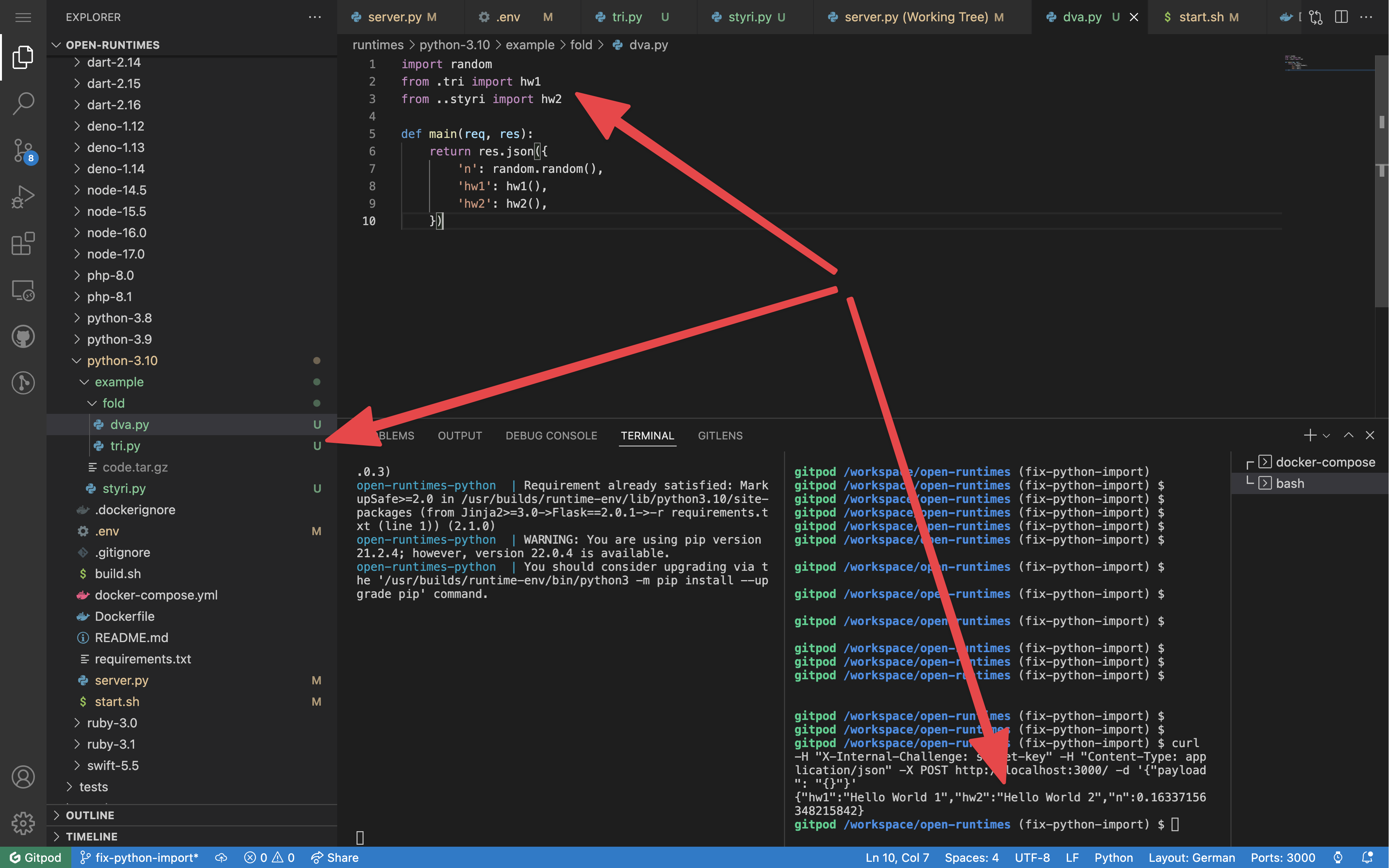 Fix: Python relative imports by Meldiron · Pull Request #55 · open ...