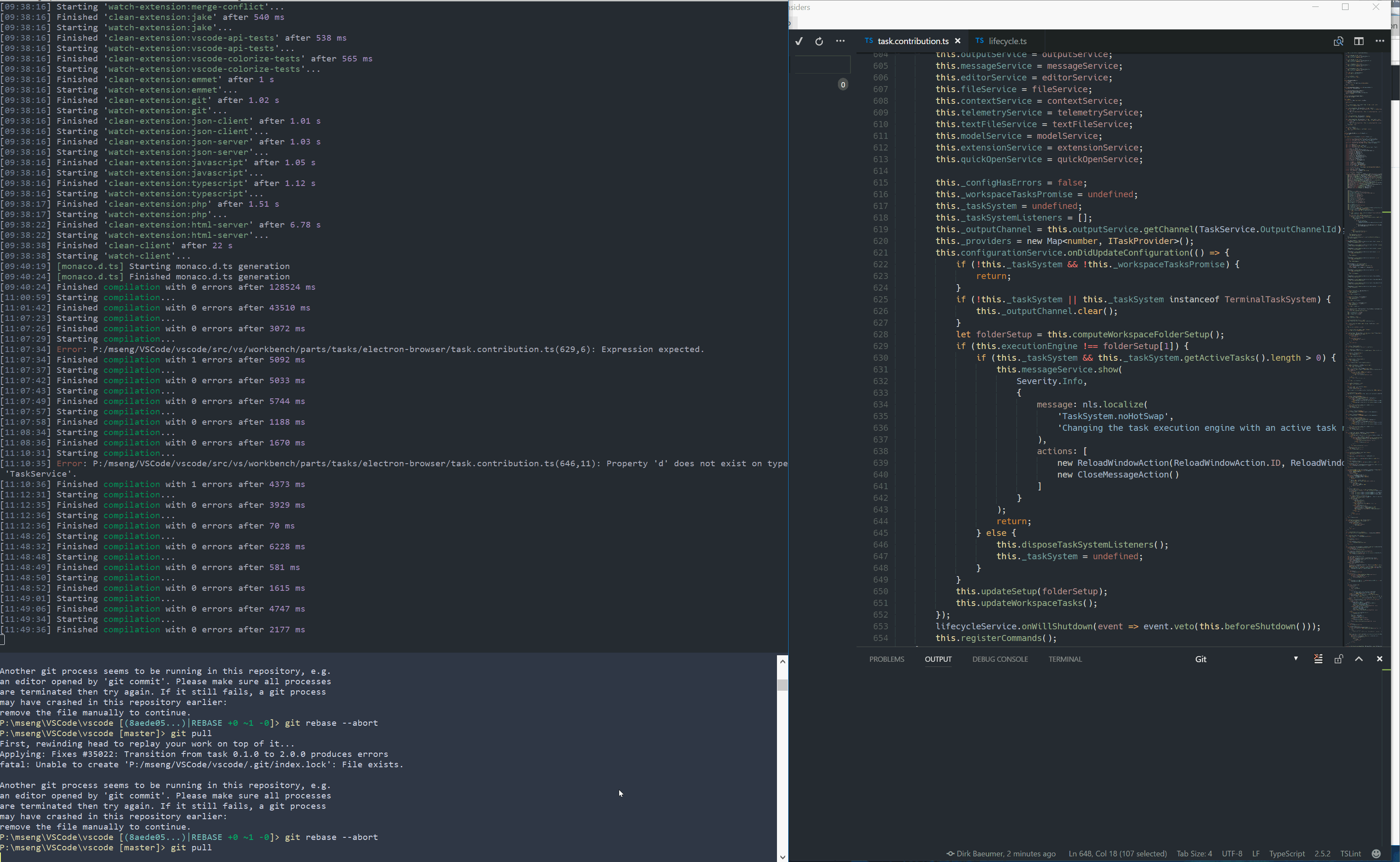 Git running operations although VS Code has no focus · Issue #35216 ...