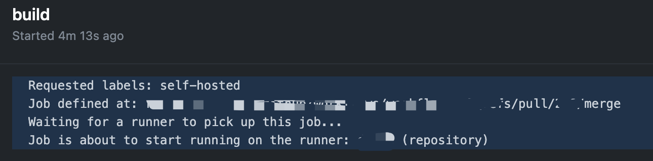 Self-hosted runner stuck in "Waiting for a runner to pick up this ...