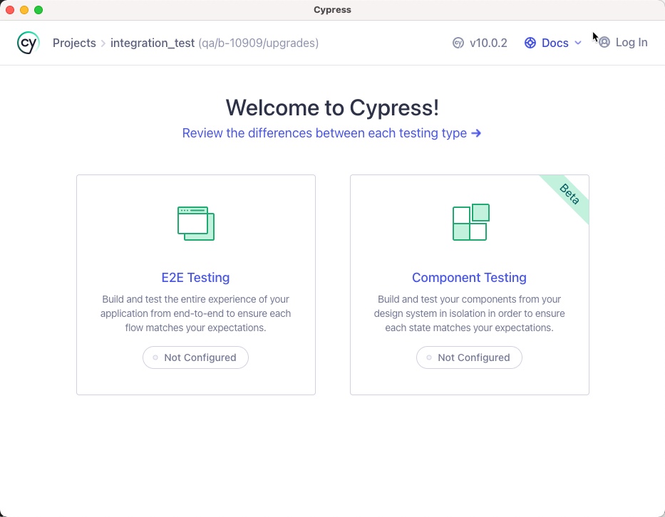 Cypress 10.0.0 or 10.0.1 Migration tool doesn't load · Issue 22065