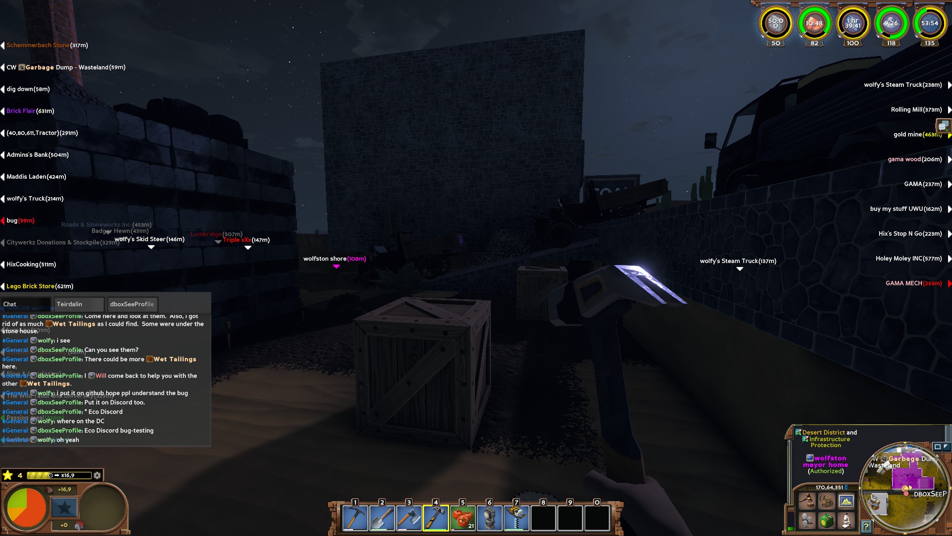 crate and stockpile bug